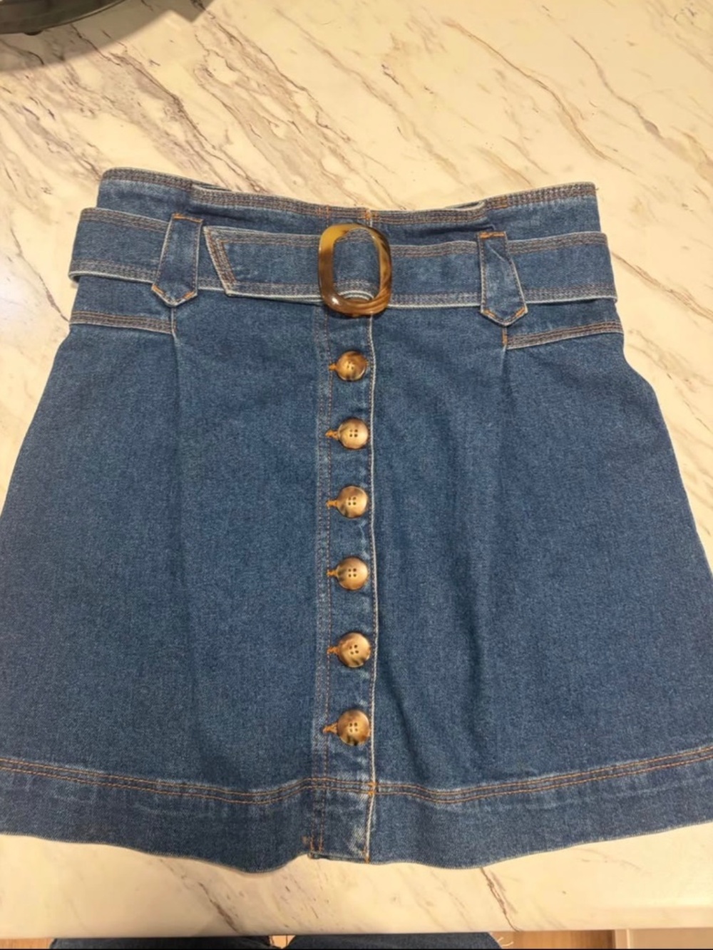 Sezane denim skirt